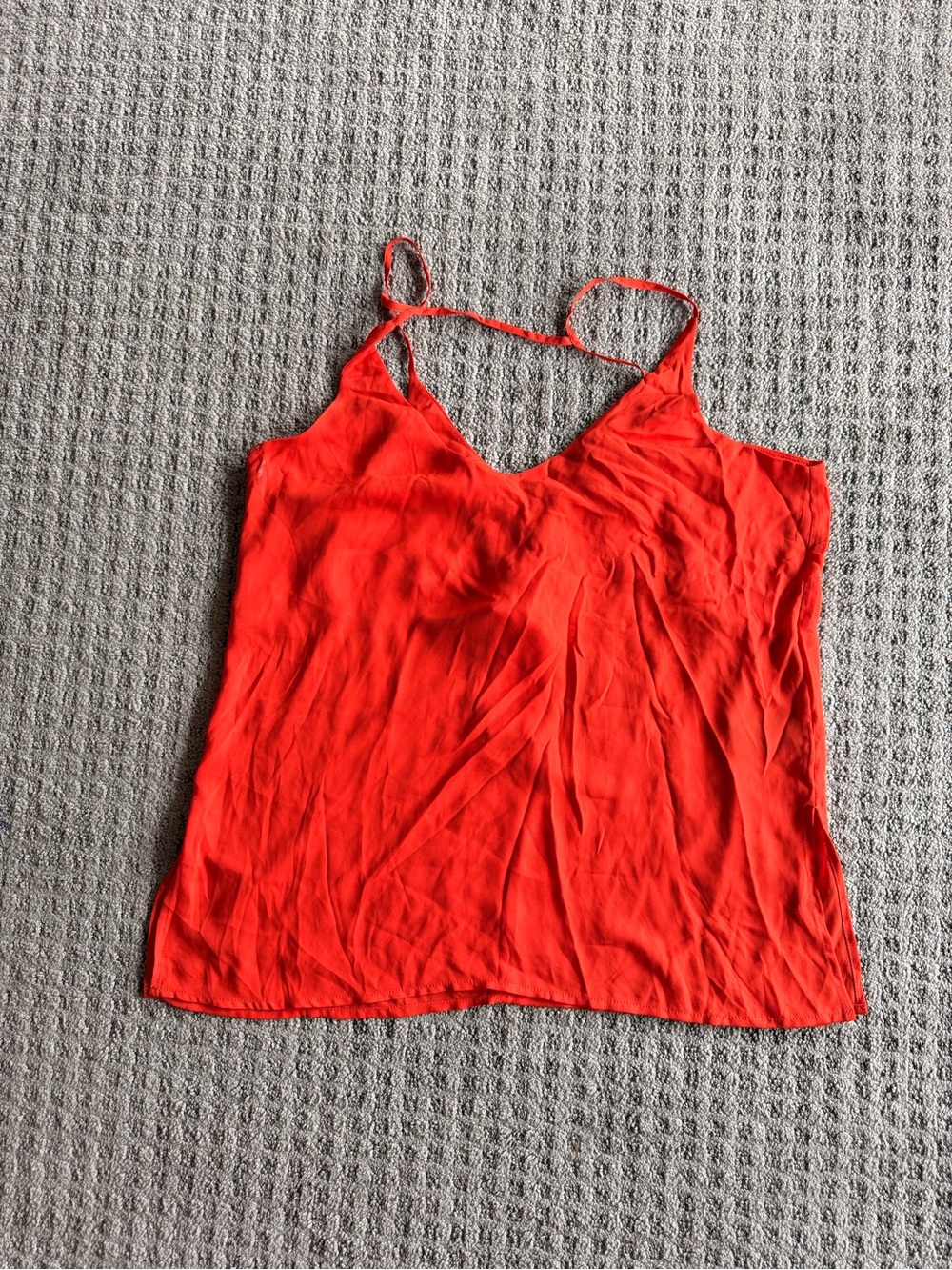H&M Red V-Neck Spaghetti Strap Tank Top